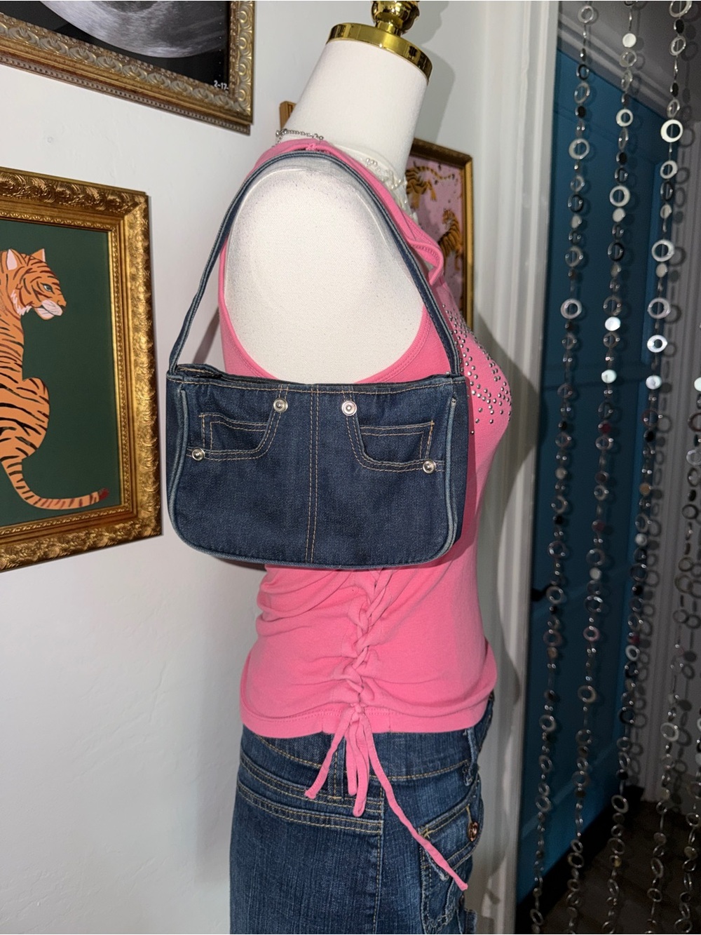 Vintage Y2K Denim Shoulder Bag - Blue Jean Style